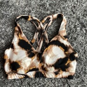 Idealogy Low Impact Sport Bra Size Small Leopard Print